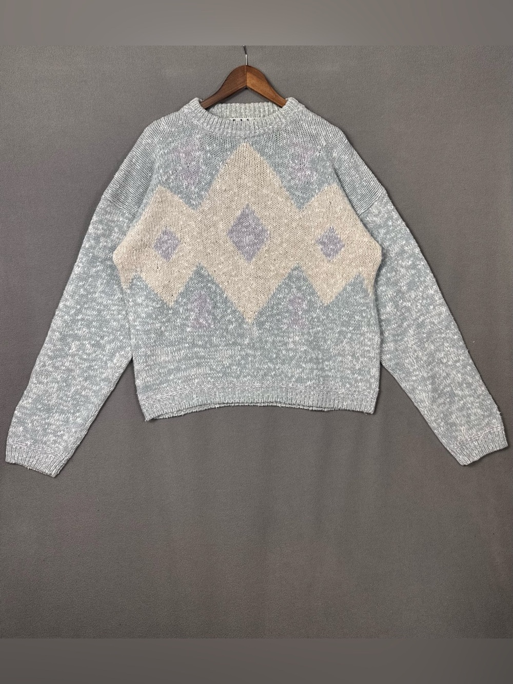 Vintage 80’s Basix Fenn Wright & Manson Geometric Chunky Ramie Cotton Sweater, L